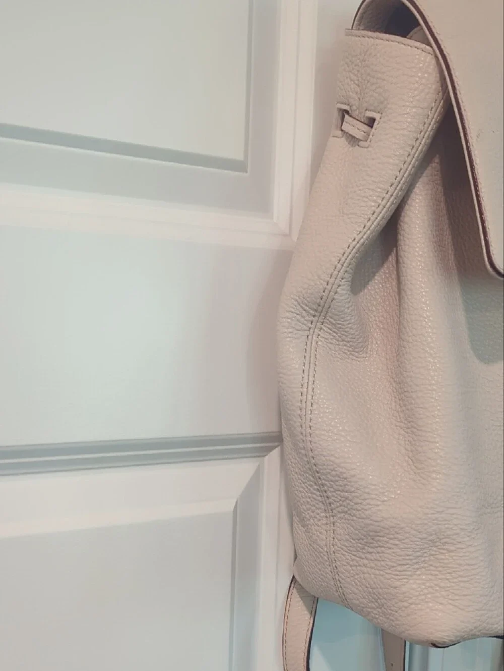 kate spade Pebbled Leather Backpack in Light Blush